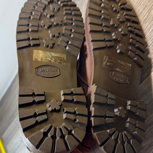 Davos camping Men's Brown Boots size 44 made in Italy (s121) - Picture 8 of 11